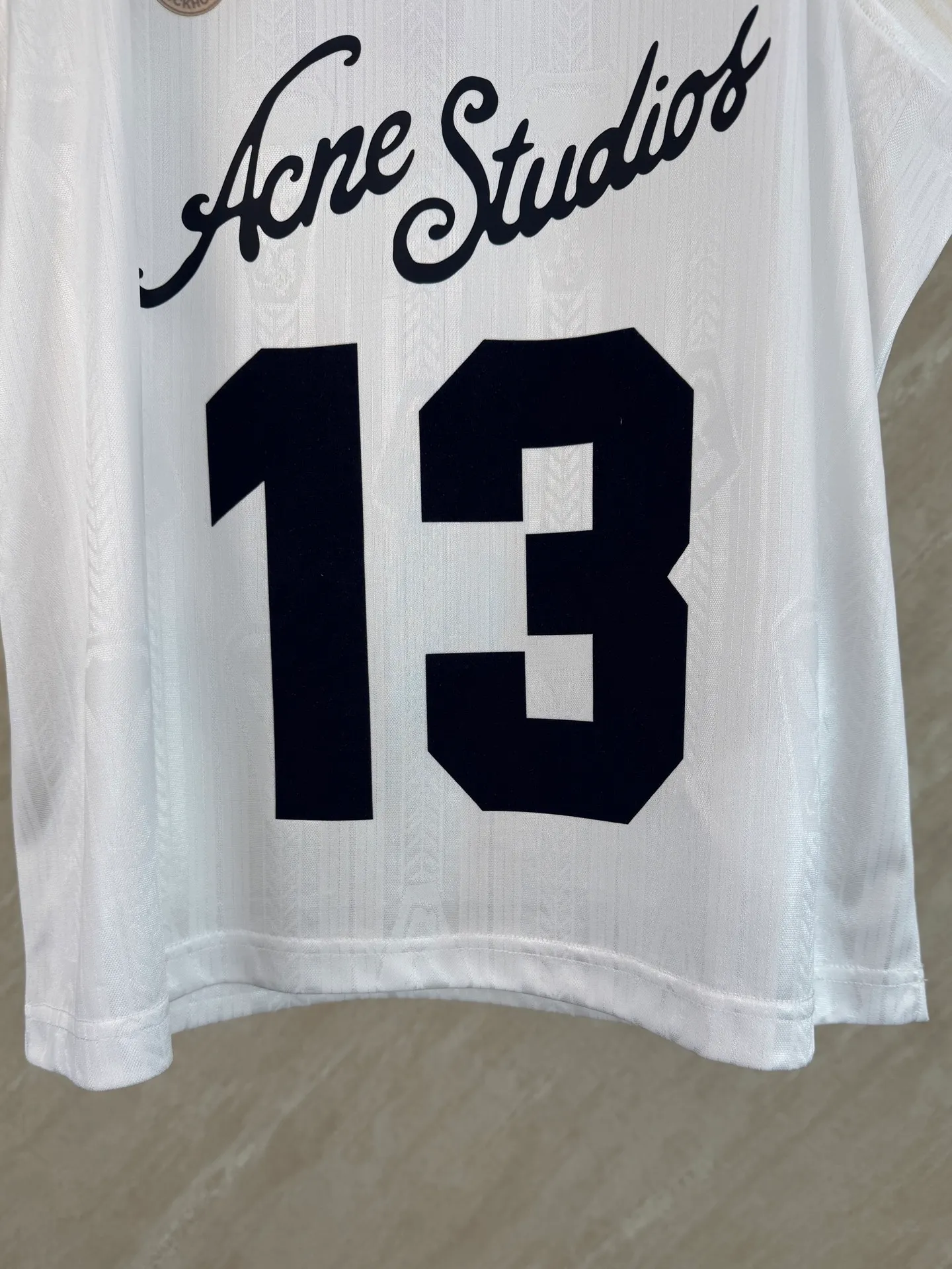 Acne Studios 26SS football jersey technical jacquard fabric logo vest size s m l xl